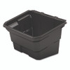 Utility Bin, 4 gal, 12.78" x 17.21" x 10.63", Black, 2/Pack