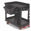 Utility Bin, 4 gal, 12.78" x 17.21" x 10.63", Black, 2/Pack