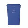 Slim 23 Gallon Recycling Bin, Plastic, Blue