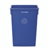 Slim 23 Gallon Recycling Bin, Plastic, Blue