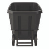 1 cu yd Heavy Duty Tilt Truck, Forkliftable Frame, 2,200 lb Capacity, Black/Red