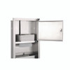 Recessed Commercial Paper Towel Dispenser with 2 Gal Waste Receptacle, 28 x 4.3 x 14, Stainless Steel