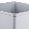 Untouchable Square Waste Receptacle, 35 gal, Plastic, Gray