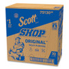 Shop Towels, Standard Roll, 1-Ply, 9.4 x 11, Blue, 55/Roll, 30 Rolls/Carton