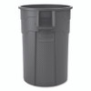 Injection Molded Utility Trash Can, 44 gal, Plastic/Resin, Gray Injection Molded Utility Trash Can, 44 gal, Plastic/Resin, Gray