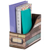 Reclaimed Wood Design Book Bin, Pack of 3