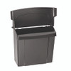 Durable Plastic Surface Mount Sanitary Napkin Receptacle, Plastic, Black