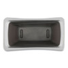 Slim Waste Container, 23 gal, Plastic, Gray