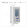 CS8 Soap Dispenser, 1,200 mL, 5.79 x 3.93 x 10.31, White
