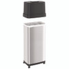 Dual Push Door Trash Can, 24 gal, Stainless Steel, Silver/Black