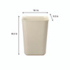 Fiberglass Wastebasket, 10 gal, Fiberglass, Beige