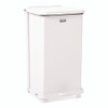 Defenders Heavy-Duty Steel Step Can, 6.5 gal, Steel, White