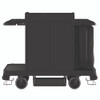 Standard Housekeeping Cart, Plastic, 1 Shelf, 24" x 62.13" x 49.75", Black