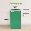 29 Gallon Trash/Recycling Cans, Steel, Green Mixed Recycling Can with Mixed Lid