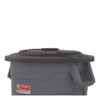 Utility Trash Can Lid for 20 gal Trash Can, 19.74" Diameter x 2.9", Black