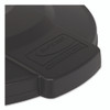 Utility Trash Can Lid for 20 gal Trash Can, 19.74" Diameter x 2.9", Black