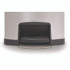 Slim Jim Stainless Steel Step-On Container, Front Step Style, 13 gal, Stainless Steel, Black