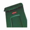 Slim Jim Plastic Recycling Container with Venting Channels, 23 gal, Plastic, Green