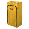 Zippered Vinyl Cleaning Cart Bag for Rubbermaid Commercial 6173-88, 24 gal, 17.25" x 10.5" x 30.5", Yellow