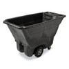 0.5 cu yd Structural Foam Tilt Truck, Standard Duty, 850 lb Capacity, Black
