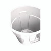 Vented Round Brute Container, 20 gal, Plastic, White