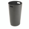 Outdoor Slatted Steel Trash Can, 24 gal, Black