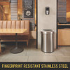 Refine Series Waste Receptacle, 21 gal, Plastic/Stainless Steel