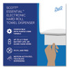 Essential Electronic Hard Roll Towel Dispenser, 12.7 x 9.57 x 15.76, White