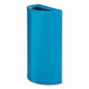 Mixx Recycling Center Half-Round Receptacle, 23 gal, Steel, Blue