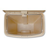 Streamline Resin Step-On Container, Front Step Style, 24 gal, Polyethylene, Beige