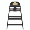 Wooden Stackable High Chair, Supports Up to 50 lb, 29.02" h, Espresso
