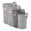 Injection Molded Utility Trash Can, 32 gal, Plastic/Resin, Gray Injection Molded Utility Trash Can, 32 gal, Plastic/Resin, Gray