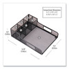 Network Collection Utensil, Napkin and Plate Countertop Organizer, 11.5 x 14.75 x 5.5, Metal, Black