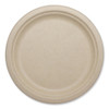 Fiber Plates, Paper, 9.1" dia, Natural, 1,000/Carton