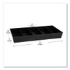 Anchor Collection 5-Compartment Snack Organizer, 12 x 24 x 3.25, Black