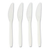 Mediumweight Plastic Cutlery, Knife, White, 300/Pack Mediumweight Plastic Cutlery, Knife, White, 300/Pack