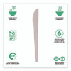 Plantware Compostable Cutlery, Knife, Plastic, White, 1,000/Carton