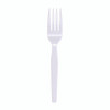 Mediumweight Polystyrene Cutlery, Fork, Plastic, White, 100/Box, 10 Boxes/Carton