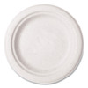 Nourish Molded Fiber Tableware, Compostable, Plate, Sugarcane, 6" dia, White, 1,000/Carton