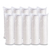 Plastic Lids for Foam Cups, Bowls and Containers, Vented, Fits 6 oz to 14 oz, White, 100/Pack, 10 Packs/Carton