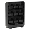 Baggy Nine-Drawer Tea Bag and Accessory Holder, 10.24 x 4.33 x 13.11, Black