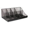 Network Collection 11-Compartment Coffee Cup and Condiment Countertop Organizer, 9.5 x 17.88 x 6.63, Black
