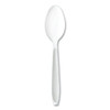 Impress Heavyweight Full-Length Polystyrene Cutlery, Spoon, Plastic, White, 100/Box
