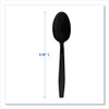 Heavyweight Polypropylene Cutlery, Spoon, Plastic, Black, 1,000/Carton