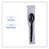Heavyweight Wrapped Polystyrene Cutlery, Spoon, Plastic, Black, 1,000/Carton Heavyweight Wrapped Polystyrene Cutlery, Spoon, Plastic, Black, 1,000/Carton