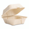 Nourish Molded Fiber Takeout Containers, Compostable, 5.9 x 5.9 x 2.9, White, Sugarcane, 400/Carton