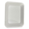 Meat Trays, #8P, 10.8 x 8.82 x 1.5, White, Foam, 200/Carton