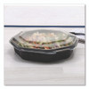 Creative Carryouts OctaView Hinged Lid Containers, 9.13 x 9.55 x 2.38, Black/Clear, Plastic, 100/Carton