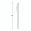 Mediumweight Polystyrene Cutlery, Knife, Plastic, White, 100/Box, 10 Boxes/Carton