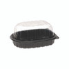 MealMaster Chicken Roaster Base/Lid, 10 x 7.5 x 4, Black/Clear, Plastic, 110/Carton